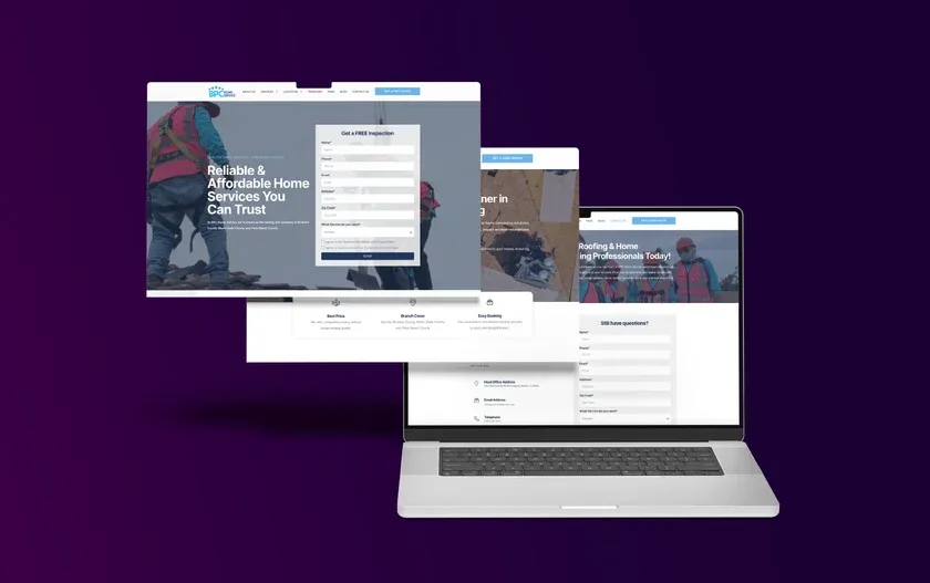 A finished site handed over to its owner: code, domain, hosting and content