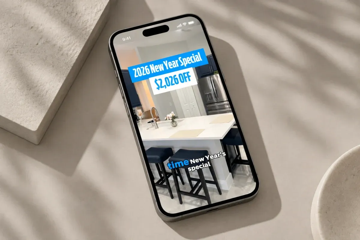A seasonal offer running on a kitchen remodel