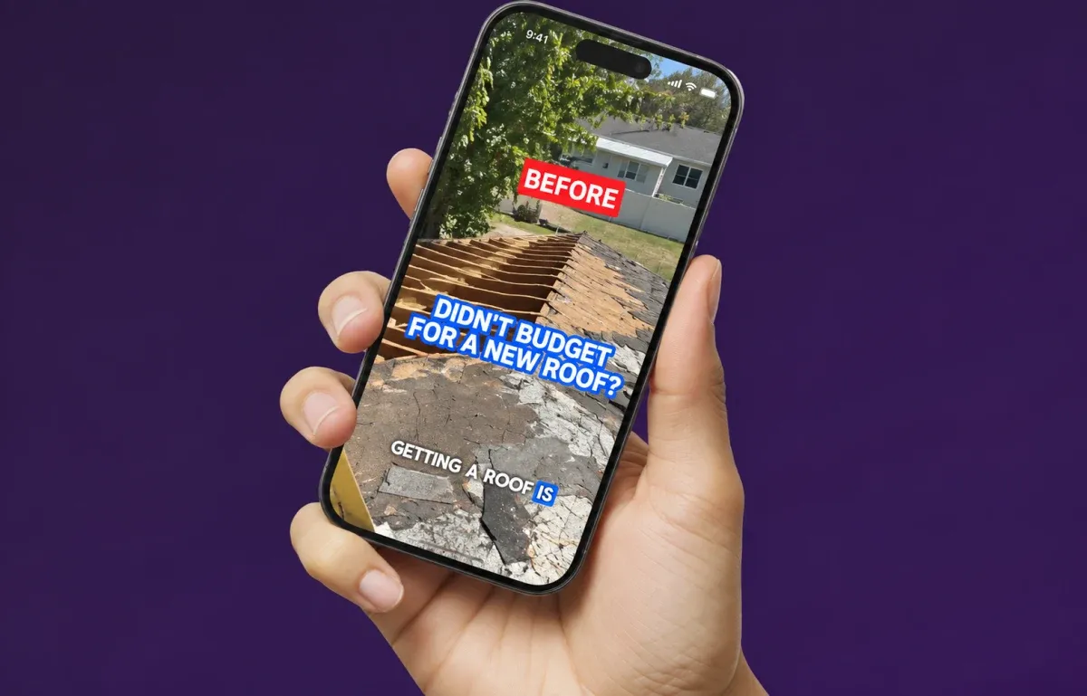 A budget-objection ad, opening on a homeowner's own roof